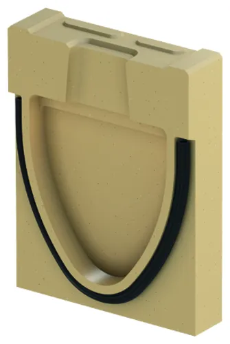 ACO Monoblock RD200V Stirnwand Anfang Typ20.0 natur mit Dichtung