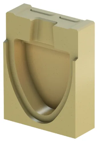 ACO Monoblock RD200V Stirnwand Ende Typ0.0 natur mit Dichtung