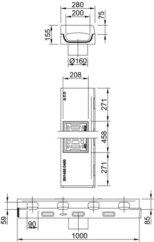 ACO DRAIN® KerbDrain Bridge, Revisionselement