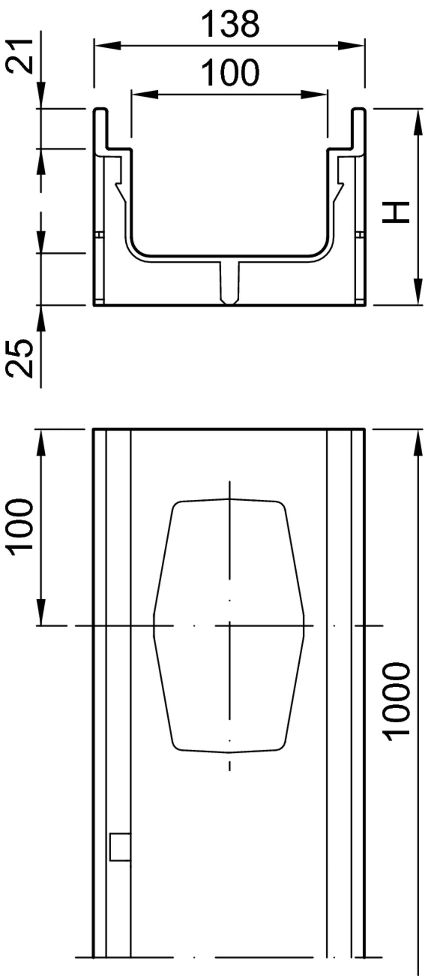 ACO XtraDrain, Flachrinne