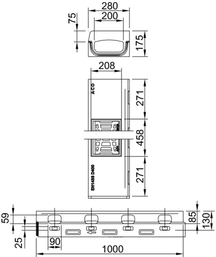 ACO DRAIN® KerbDrain Bridge, Revisionselement
