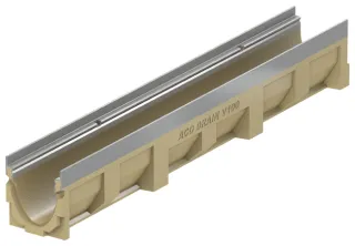 ACO Multiline Rinne V100S Typ0.0 1000 mm Stahl verzinkt