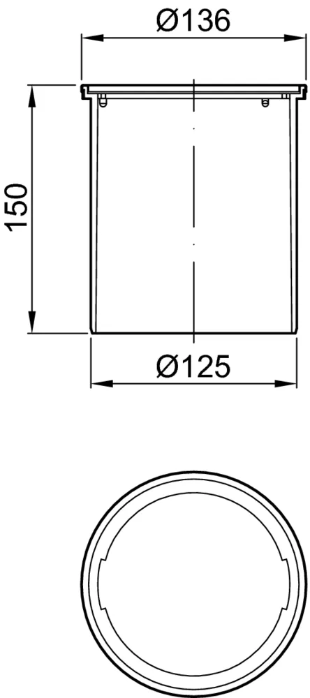 ACO Easyflow Aufsatzstück ABS D136 K3 Rahmen Edelstahl Design Roste