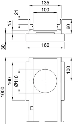 ACO Drain Multiline V100, Flachrinne