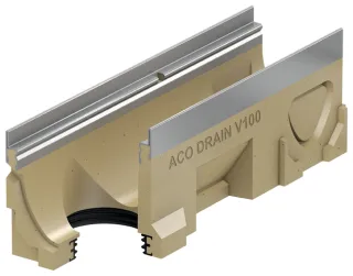 ACO Drain Multiline Rinne V100 S, mit Gefälle