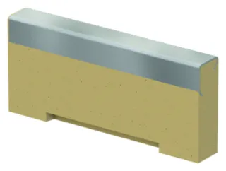 ACO Multiline V100S Stirnwand A/E Flachrinne SF 60 mm Stahl verzinkt