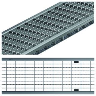 ACO Drainlock Maschenrost Q+ R11 NW150 mm Stahl vz C250 1000 mm MW30x10