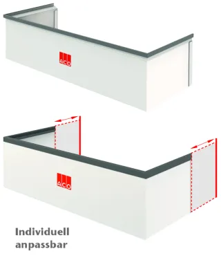 ACO Aufstockelement 1000x500 mm fixe Bauhöhe 270 mm für 03313, 03314, 03315