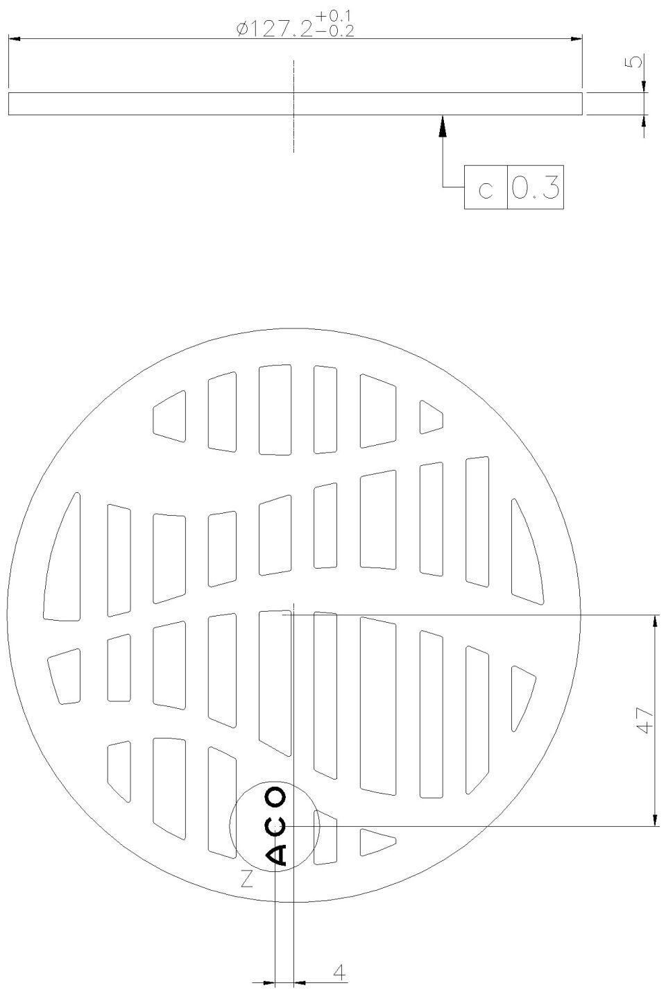 ACO ShowerDrain Rost
