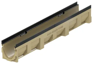 ACO Drain Multiline V100, mit Sohlengefälle