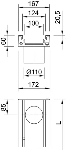 ACO Drain Deckline P 100, Rinne ohne Sohlengefälle