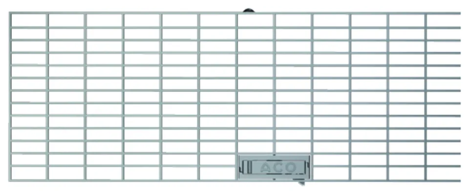 ACO Profiline 1,0 m Maschenrost MW30x10 V2A B150 mm seitlich verriegelt