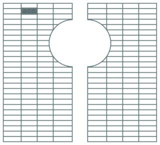 ACO Profiline Maschenrost 30x 10 mm für Aufsatz 30x30cm geteilt DN70 verzinkt