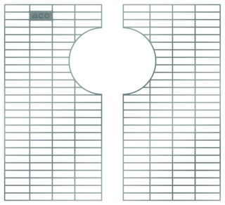ACO Profiline Maschenrost 30x 10 mm für Aufsatz 30x30cm geteilt DN70 V2A