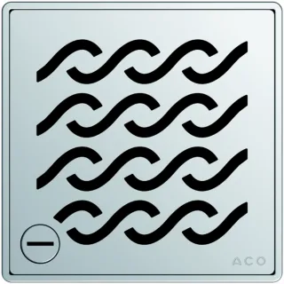 ACO ShowerDrain Rost 140x140 mm Hawaii Edelstahl K3 verriegelt