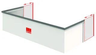 ACO Aufstockelement 1000x800 mm fixe Bauhöhe 275mm für Rostbreite 1040 mm