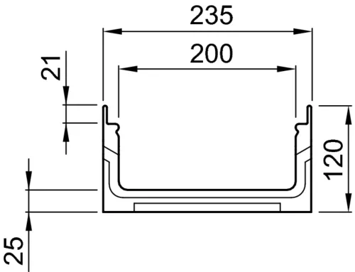 ACO Drain Multiline V200, Flachrinne