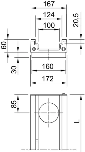 ACO Drain Deckline P 100, Rinne ohne Sohlengefälle
