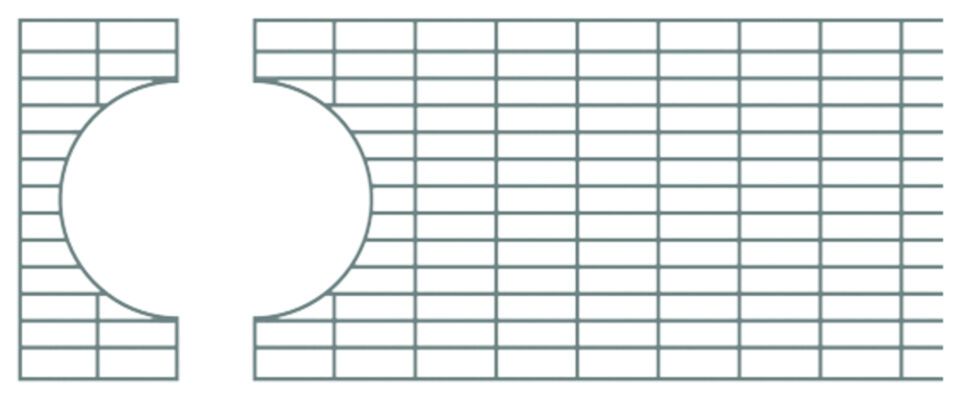 ACO Profiline 0,5 m Maschenrost 30x10 mm für Baubreite 15,5cm geteilt DN70 verzinkt