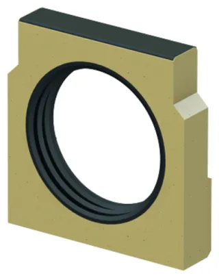 ACO Multiline V100G Stirnwand Typ0 mit Dichtung DN/OD100 mm GGG