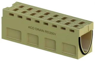 ACO Monoblock RD200V ZWOPA75 1,0 m Typ0.0 D400 natur mit Dichtung ZWOPA Typ75 flat 0/8