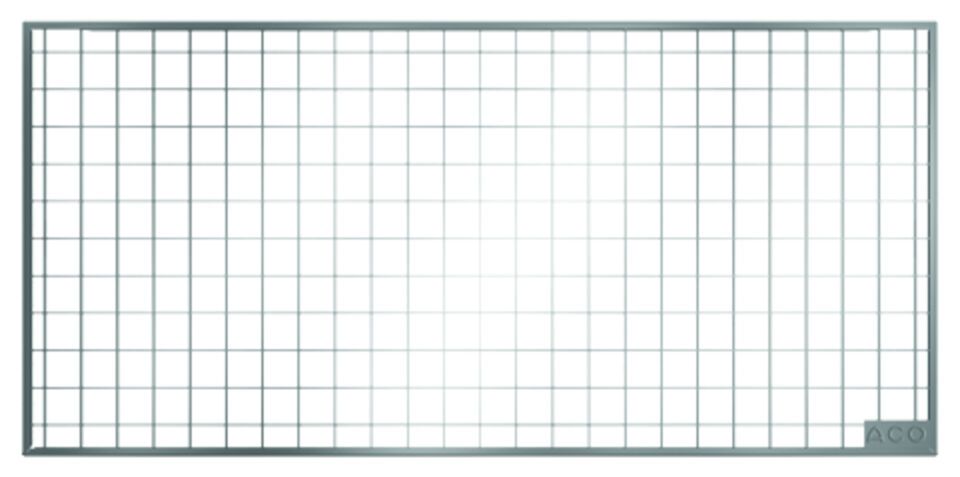 ACO Maschenrost MW30/30 begeh bar für Lichtschacht 800x400 mm Außenmaß: 840x400x20 mm