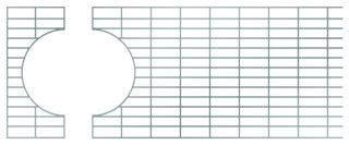 ACO Profiline 0,5 m Maschenrost 30x10 mm für Baubreite 15,5cm geteilt DN70 V2A