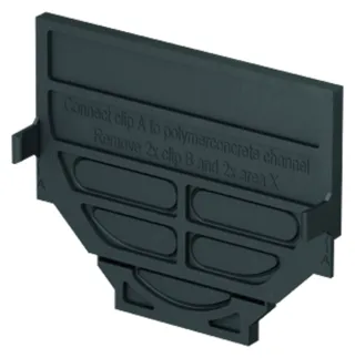 ACO Self Kombistirnwand NW100 Kunststoff schwarz für Hexaline 2.0 und Euroline
