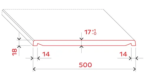 Fensterbanktyp compact - Doppelfensterbank
