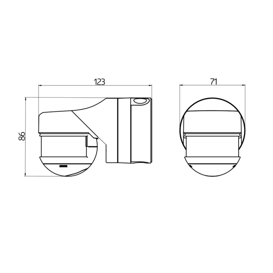 Bewegungsmelder für Außenbereiche RC-plus next N 230, Edelstahl-Optik matt, ähnlich RAL9006