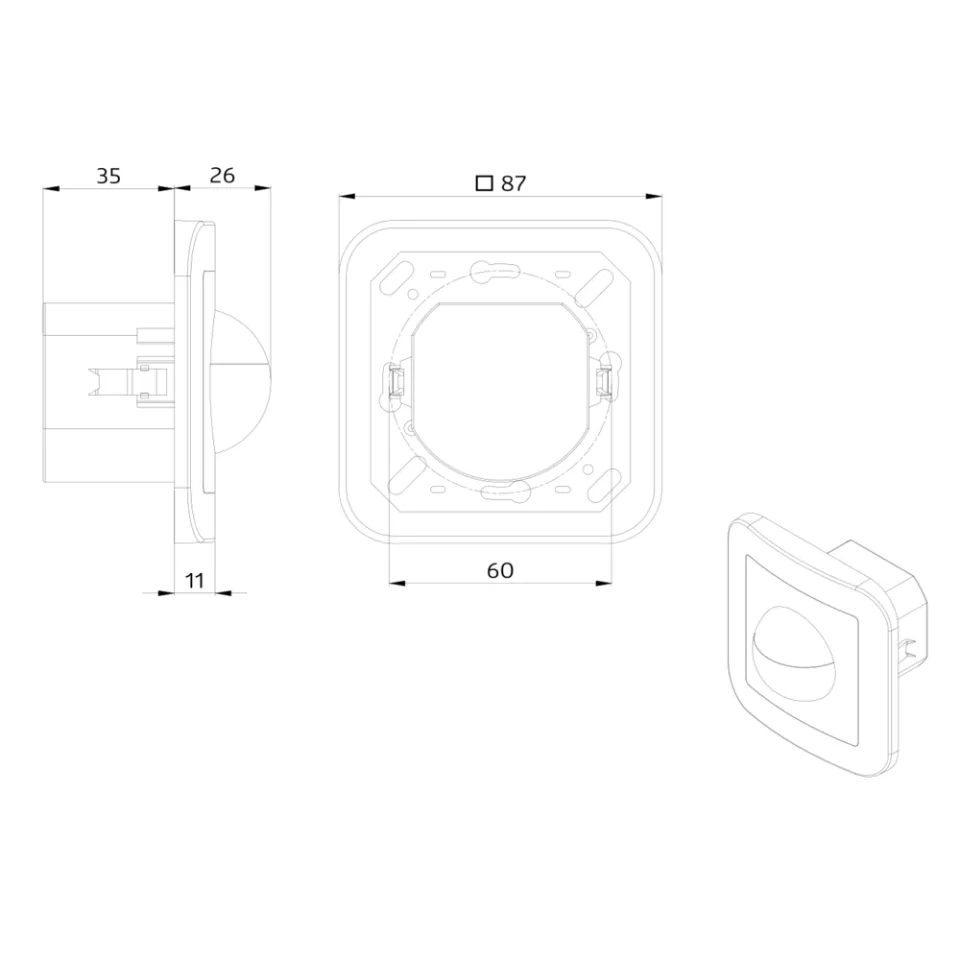 LUXOMAT® Wandmelder - Bewegungsmelder 1-Kanal