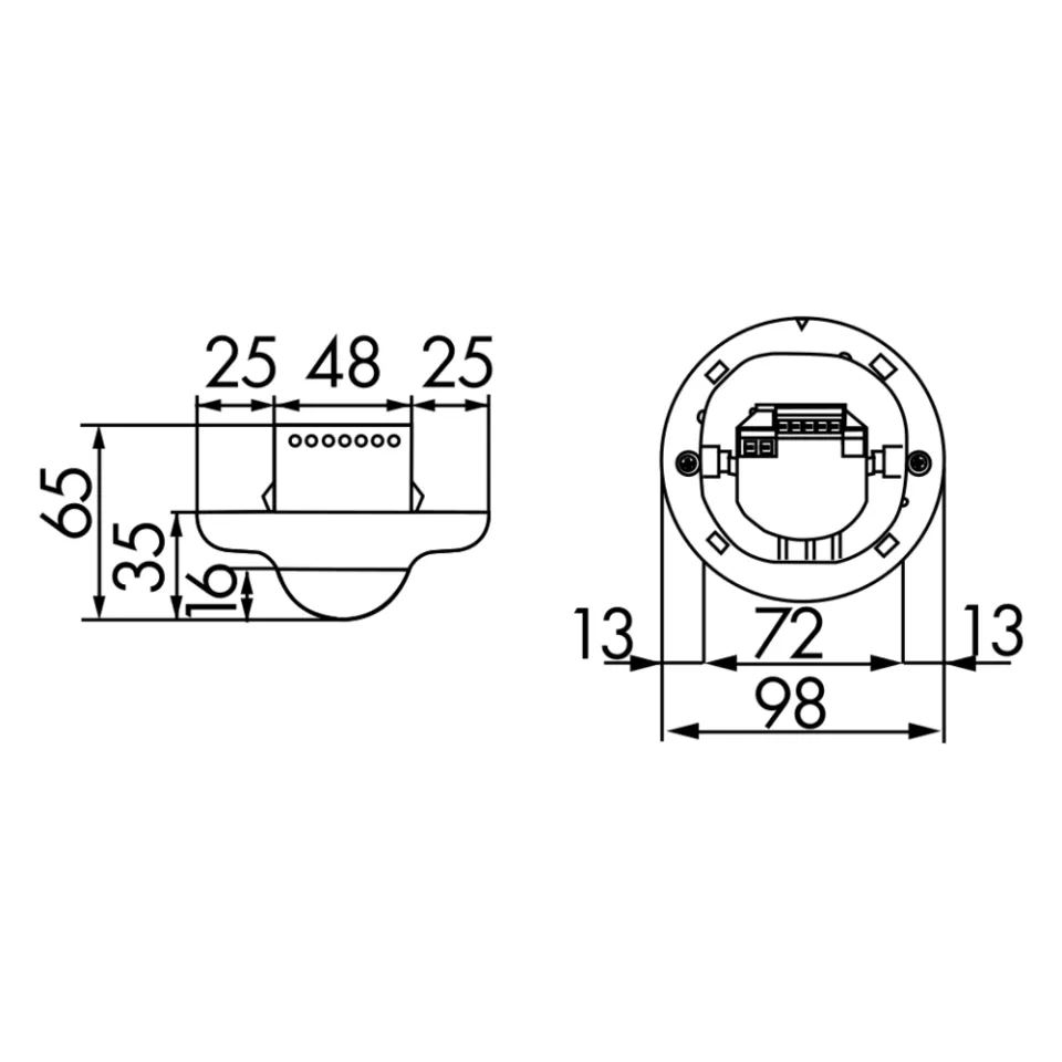 Decken-Präsenzmelder PD2-M-2C-UP, weiß matt, ähnlich RAL9010