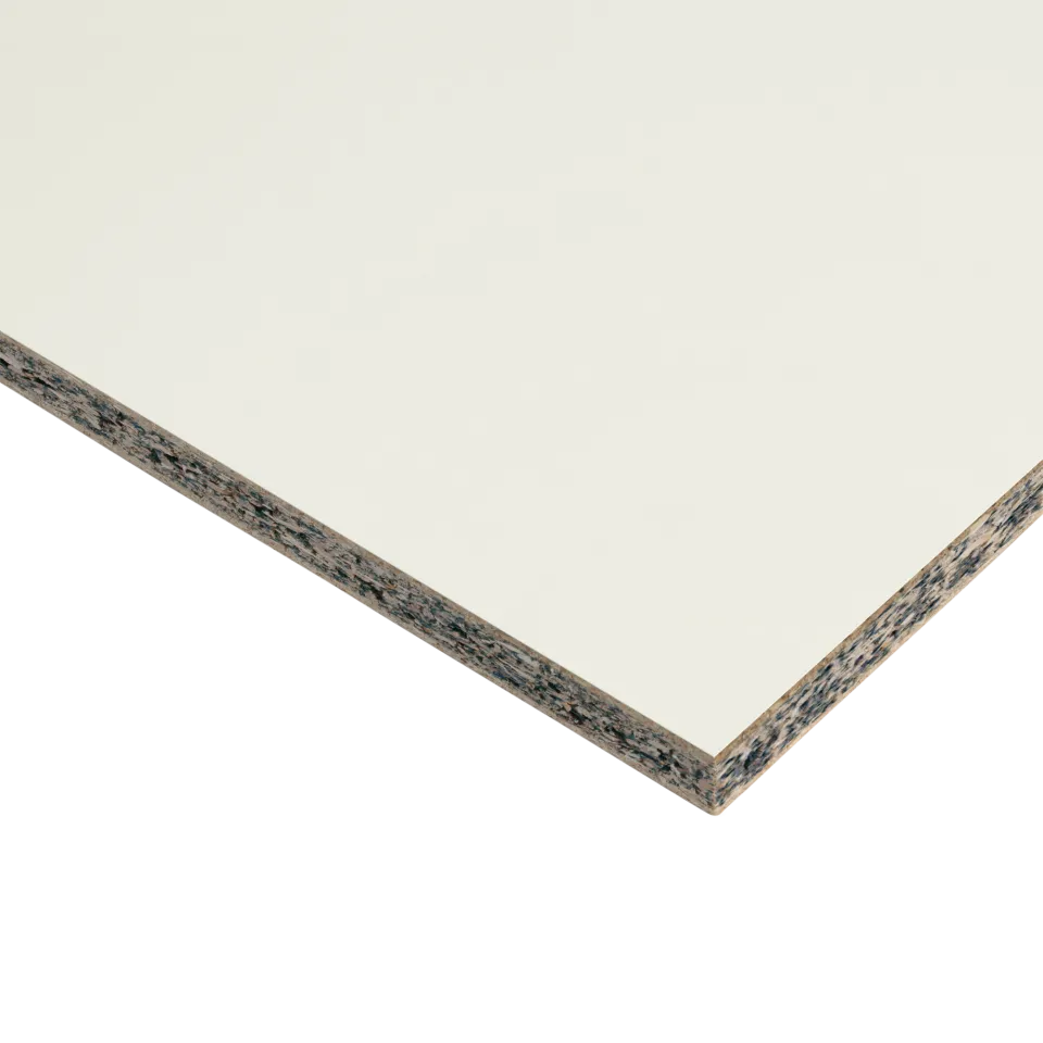 SWISS KRONO Melaminbeschichtete Spanplatte P2 BE.YOND, 19 mm, Frontweiss