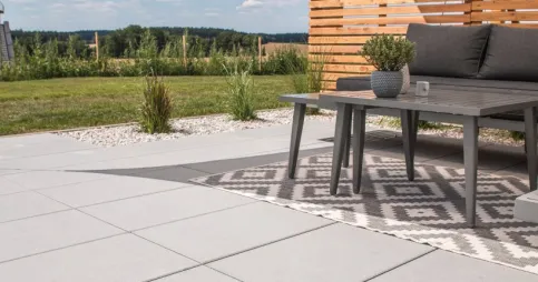 QUARZORO Betonsteinplatte platingrau