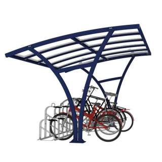 FalcoRail Low Fahrradüberdachung, einseitig