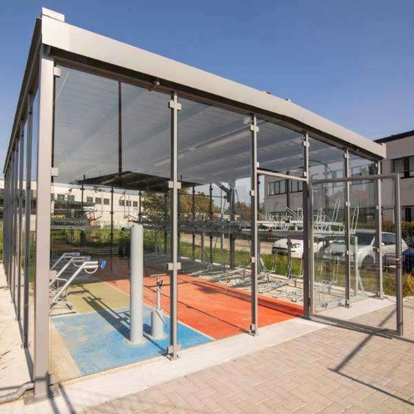 FalcoScandic Fahrradüberdachung für Doppelstockparker