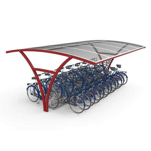 FalcoRail Low Fahrradüberdachung, doppelseitig