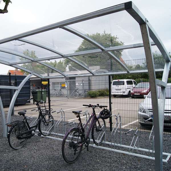 FalcoRail Low Fahrradüberdachung, einseitig