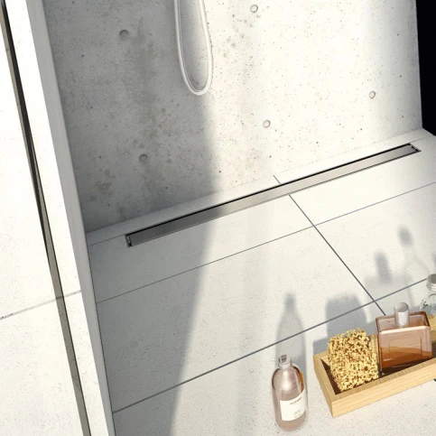 Barrierefreie Dusche mit JACKOBOARD® Aqua: Das Gefälle ist bereits eingearbeitet.