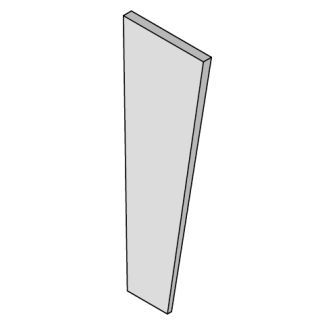 OWA - Wandabsorber FreeStyle TL Länge: 1200 mm Trapeze links - dunkelbraun 52829