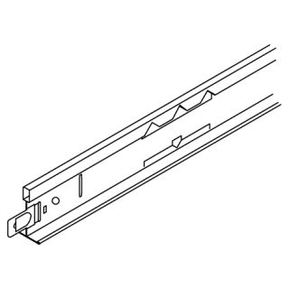 OWA - Tragprofil Nr. 45 3700 x 24 x 38 mm Sichtseite RAL 9006 Weißaluminium