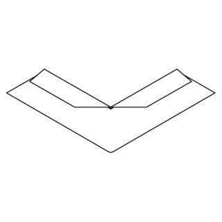 OWA - Innenecke Nr. 54/1 für 24 mm Flansch - Schenkellänge: 55 mm Sichtseite weiß