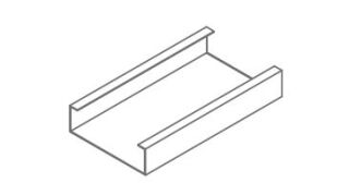 OWA - C-Zargenprofil Nr. 8010B 4000 x 100 x 30 mm - D: 1,0 mm weiß
