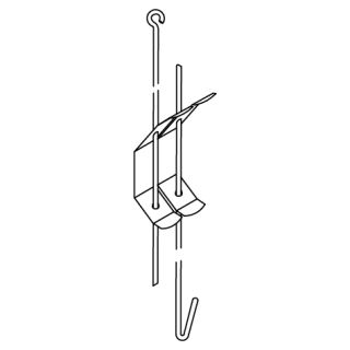 OWA - Schnellabhänger Nr. 12/30/2 mit Doppelspannfeder - L: 270 mm doppelter Draht, vormontiert, Ösen/Haken