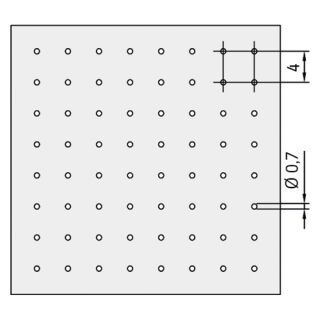 OWA - Rg0702 - Kante 01 - mit Vlies 625 x 625 x 0,6 mm ähnl. RAL 9003 Signalweiß