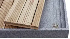 Detail Bakodur® E mit Terrassendielen