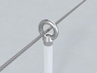 LUX-top FSE 2003 Horizontales Edelstahlseilsystem in nicht überfahrbarer Ausführung