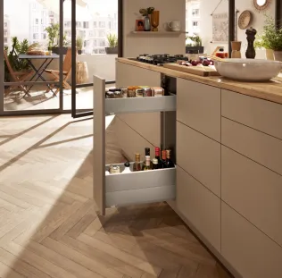 SPACE TWIN Schrank mit MERIVOBOX in Indiumgrau matt