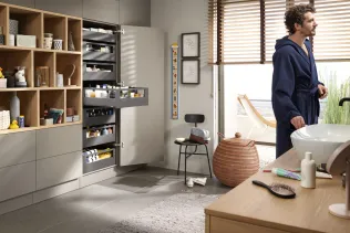MERIVOBOX modular mit Reling im Badezimmer