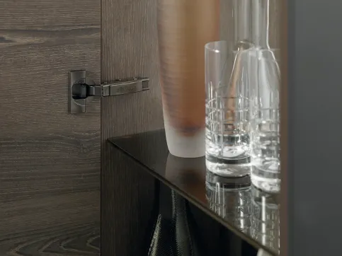 CLIP top BLUMOTION Scharnier in dunkler Oberfläche Onyxschwarz